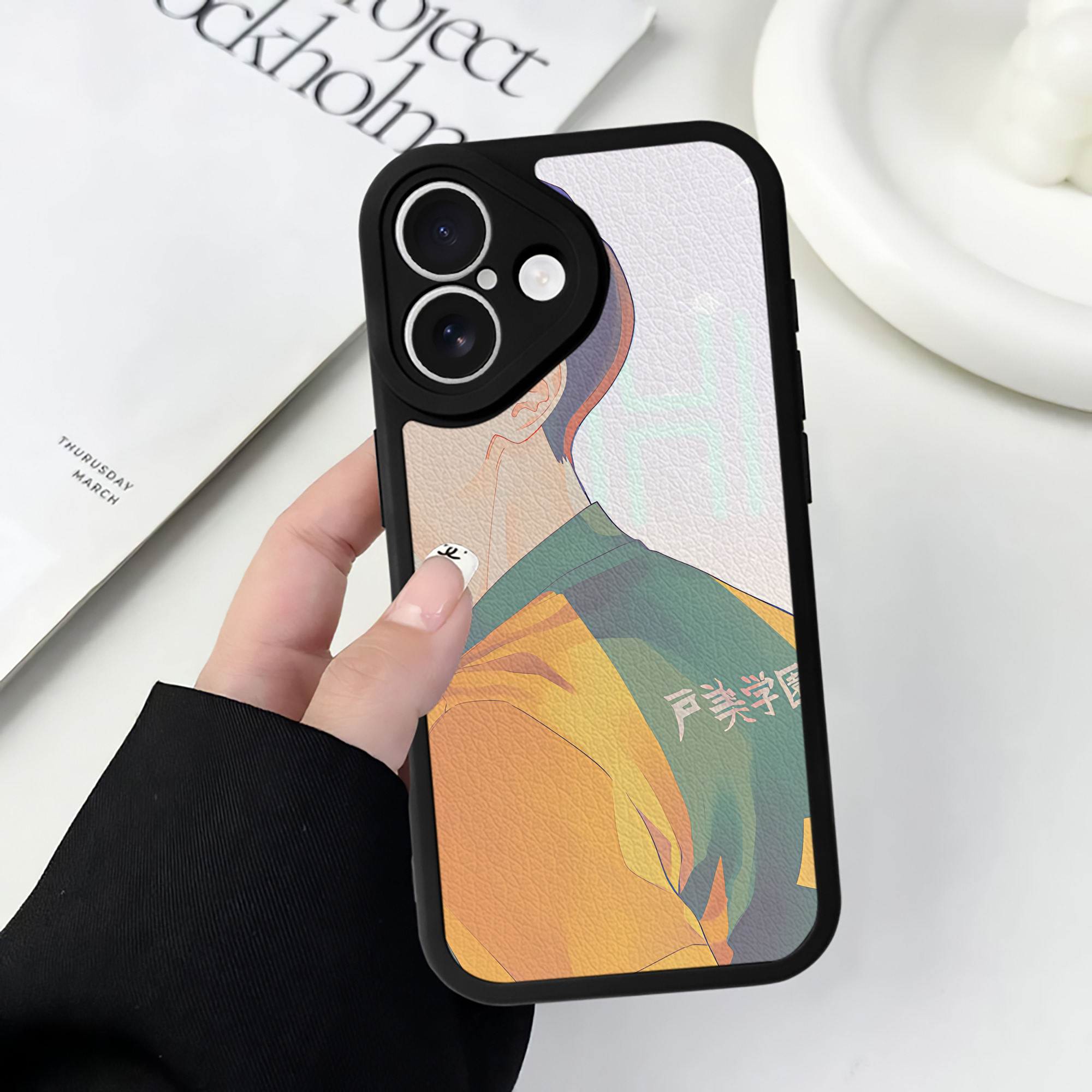 （画像用） ハイキュー!! Haikyu!! 【iPhone 16シリーズ対応】シリコンスマホケース（レザー調） 材質：シリコン